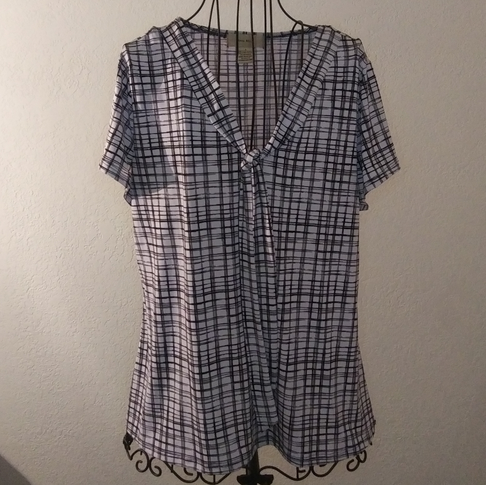Diana Belle Black and White Blouse